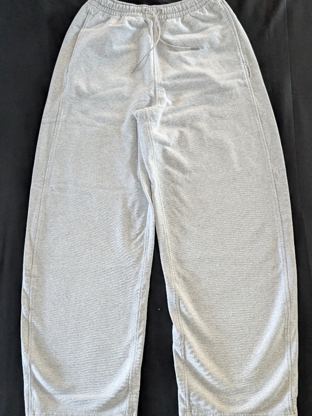 Alexander Wang Rhinestone Drawcord Sweatpants Light Heather Grey Cotton S NWT